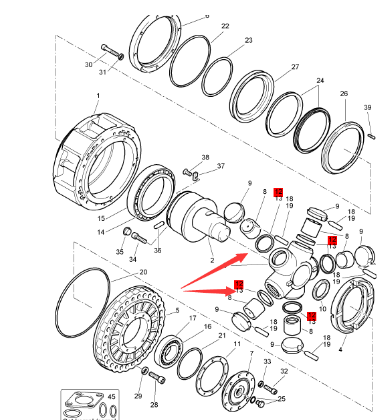 BOMAG rotor motor piston ring part number 05803049