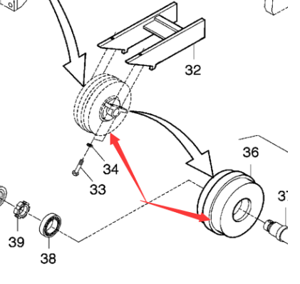  DYNAPAC Track Walking Leading Wheel Part Number 755172600