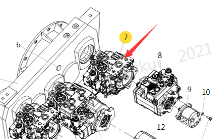 XCMG paver hydraulic pump part number 804001129