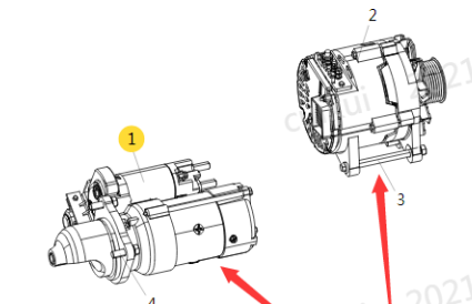 XCMG paver 24V starter part number 860140392
