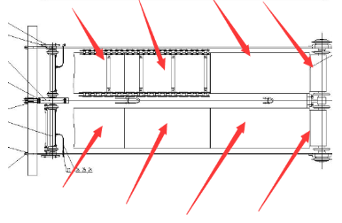 XCMG paver front middle conveying bottom plate part number 201002775