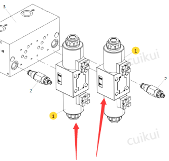 XCMG Paver Scraper Solenoid Valve Assembly Part No.860500267