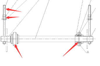 XCMG paver scraper guide wheel bearing part number 800511300
