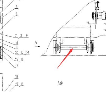 XCMG Paver Scraper Chain Axle Assembly Part No.200102776