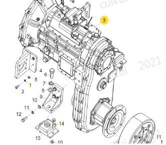XCMG road roller gearbox part number 800305237