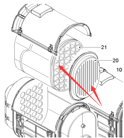  Regenerator 2185463 Air Filter Outer Core Inner Core Applicable Part Number 2185460
