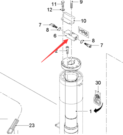  leg cylinder valve cavity part number 2477694