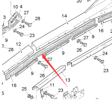  milling machine primary rubber deflector part number 112519