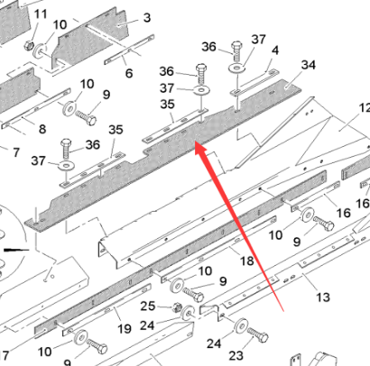  milling machine primary deflector part number 190986