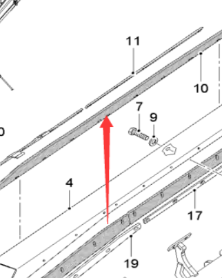 The rubber edge seal part number of  milling machine conveyor belt is 2103394