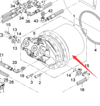  milling drum reducer part number 2558793