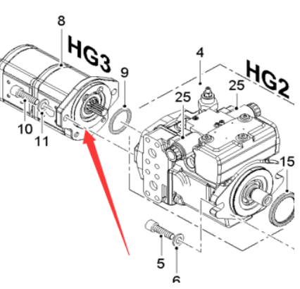  cylinder steering gear pump part number 2248846