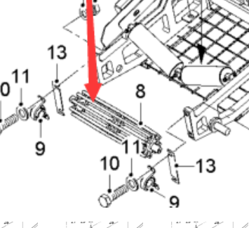  milling machine secondary turn-back roll part number 7654