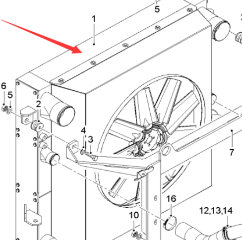  milling machine combined radiator part number 2241604