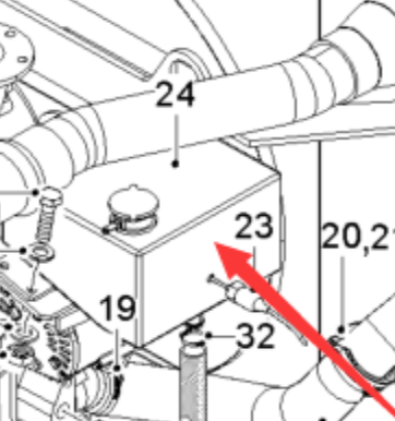  milling machine engine auxiliary water tank part number 2241601