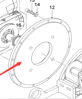  milling machine flywheel connecting plate part number 2232391