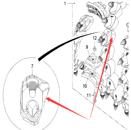  milling machine HT11 bottom cutterbed part number 158504