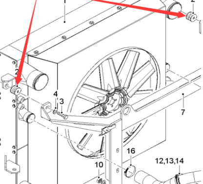  milling machine radiator damping block Part No. 195830