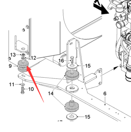  milling machine radiator damping block part number 156773