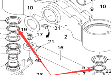  milling machine front axle trunnion nut lock part number 74342