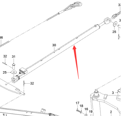  milling machine feed belt lifting cylinder part number 2526433