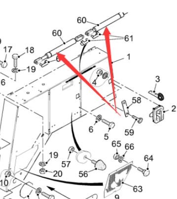  milling machine rear cover gas spring part number 112458