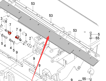  milling machine rubber block surface steel wheel part number 2474635