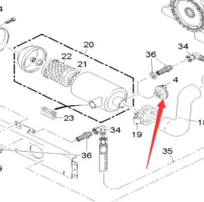  milling machine air filter blockage alarm switch part number 127412