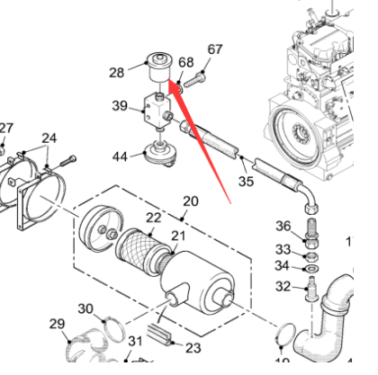  milling machine air filter clogging indicator part number 185028
