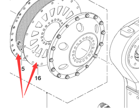  milling machine engine flywheel connecting plate part number 2177749