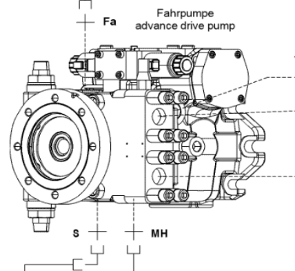  milling machine traveling hydraulic pump part number 2477657