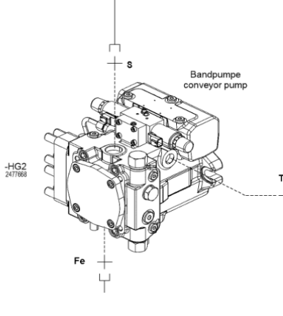  milling machine feed belt drive hydraulic pump part number 2477668