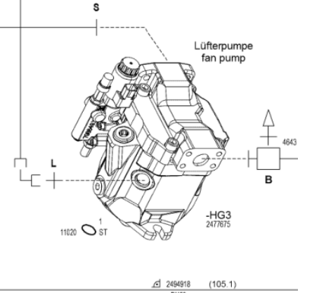  milling machine fan hydraulic pump part number 2477675