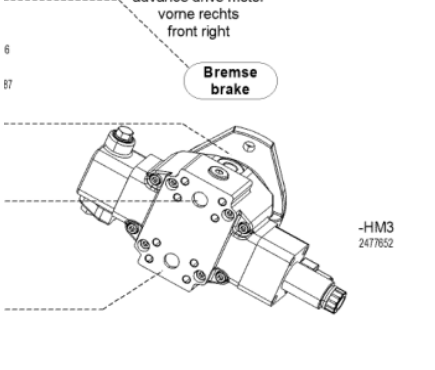  milling machine traveling motor part number 2477652
