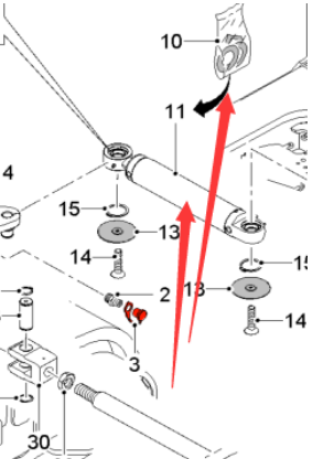  milling machine steering cylinder with position measurement part number 2472469