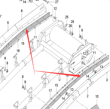  milling machine primary rubber deflector part number 2103391