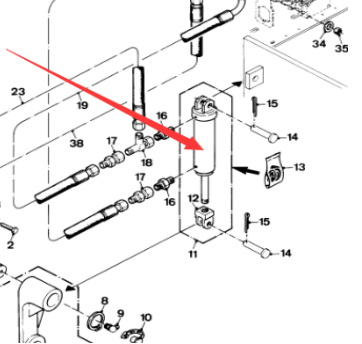  milling machine milling drum belt tension cylinder part number 57301