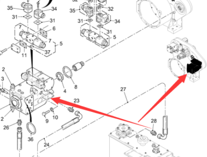  milling machine traveling pump part number 137165