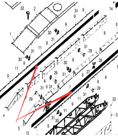  milling machine secondary rubber deflector part number 113567
