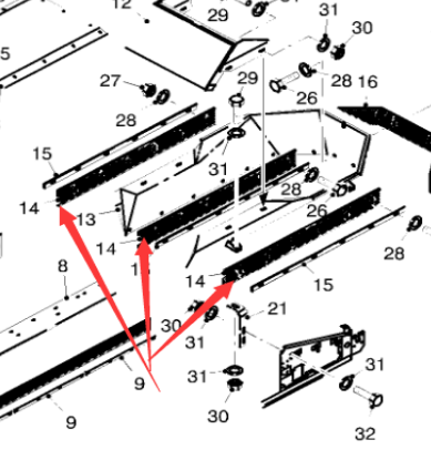  milling machine secondary rubber deflector part number 53015