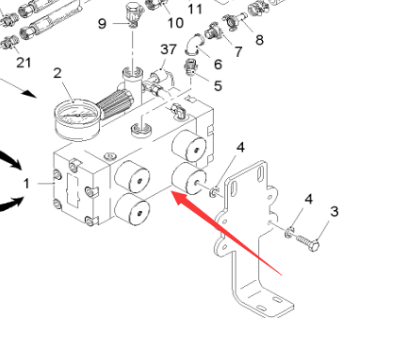  road milling machine high-pressure cleaning pump assembly part number 155615
