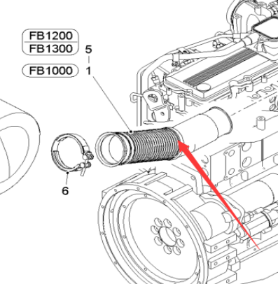  pavement milling machine exhaust bellows part number 2381462