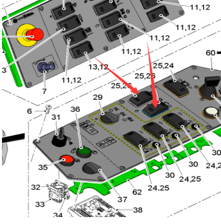  road milling machine ship-type key part number 2186416