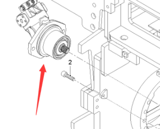  road milling machine milling drum motor part number 2544942