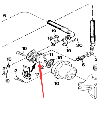  milling machine front wheel traveling motor part number 90051