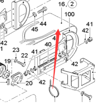  milling machine conveyor belt part number 71776