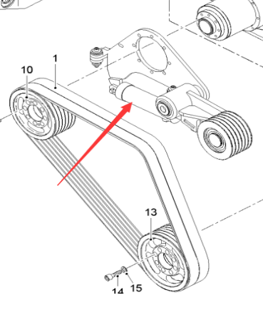  milling machine milling hub belt tension cylinder part number 2056820
