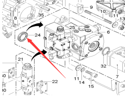  milling machine traveling pump oil seal part number 78164