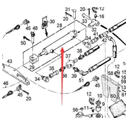  milling machine feed belt lifting cylinder part number 73074