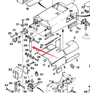  milling machine side cover gas spring part number 73601